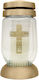 Glass Candle Bolsius Cross