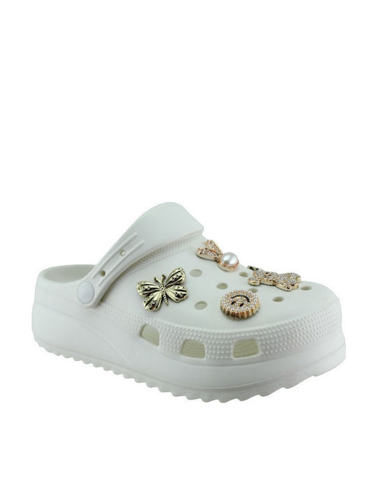 Sabino Damen Clogs Weiß