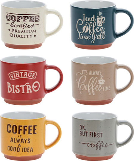 Mug from Porcelain Multicolored 268ml 6pcs Mug from Porcelain Multicolored 268ml 6pcs