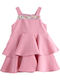 Children's Dress Sleeveless with Sequins Pink