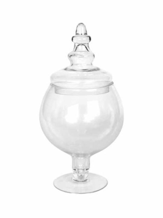 Homestyle Dekorative Schüssel Glas Sockel Transparent 15x30cm 1Stück