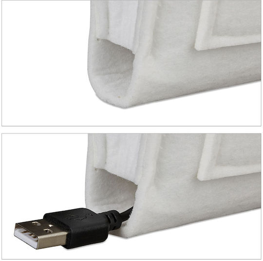Organizator telecomenzi canapea Relaxdays alb 26 x 28 x 5 cm