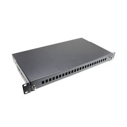 48-port Lc Quad Sc Duplex Sliding Rail Fiber Optic Patch Panel 2u 24 Splice Tray Heat Shrink Tubing Mounting Accessories Unloaded Black