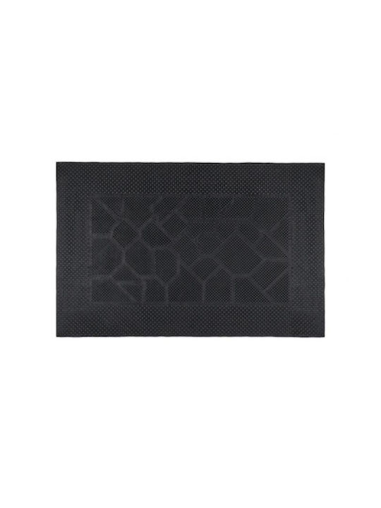 Relaxdays Covor de Intrare Antiderapant din Cauciuc Negru 60x40buc Grosime 5mm