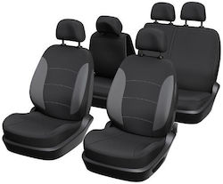 XL Cover Set Car Seat Covers 9pcs Polyester Black Grey 167004