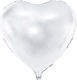 Balloon Foil Jumbo Heart White 61cm