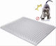 Covoraș de descurajare cu țepi din plastic – Transparent – Durabil și flexibil – L42xW34xH2cm