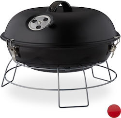 Runder tragbarer Holzkohlegrill 27 x 36 cm Schwarz Runder tragbarer Holzkohlegrill 27 x 36 cm Schwarz