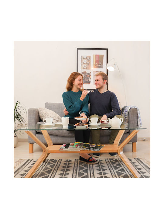 Relaxdays Lucrat manual Antiderapant Covor Rectangular Bumbac cu franjuri Cremă/negru