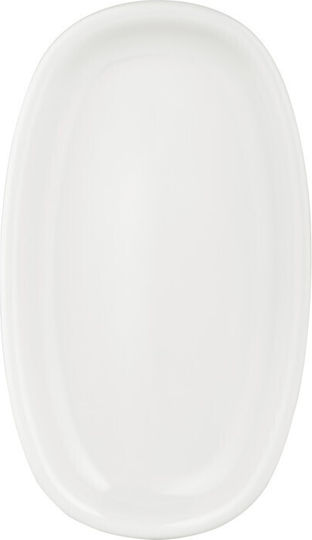 By Bone Serving Platter Oval made of Porcelain White 24x14.5cm