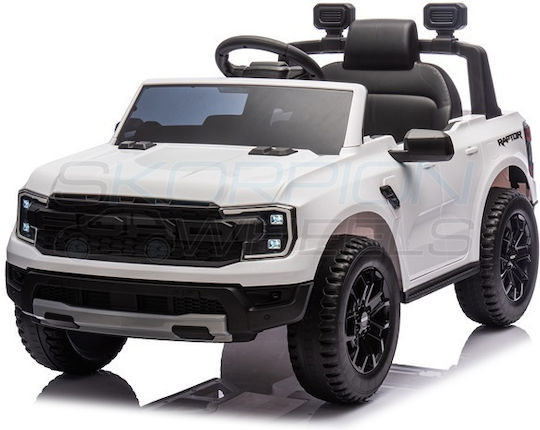 Ford F150 Raptor Cu Un Loc Cu Telecomandă Licențiat 12 Volți Alb Pentru 1+ Ani