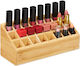 Relaxdays Cosmetics Organizer with Dividers Brown 23x10x9cm