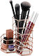 Relaxdays Organizator Cosmetice Cu Separatoare Roz Auriu 12.5x12.5x12cm