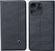 TelForceOne Smart Seam Back Cover Silicone / Synthetic Leather Black (Galaxy A56)