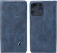 TelForceOne Smart Seam Back Cover Silicon / Piele artificială Albastru marin (Galaxy A56)