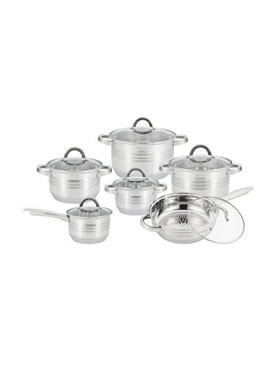 Cheffinger Cookware Set Made of Stainless Steel with Non-stick Coating 6pcs