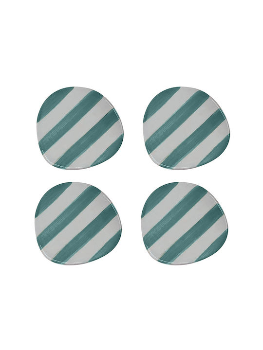 &Klevering Suporturi pentru pahare Ceramică Albastru 10x10cm 4buc