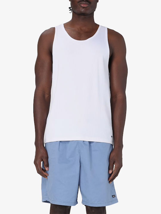 Obey Standard Rib Tank Men's Undershirts Sleeveless in White Color 2Pack