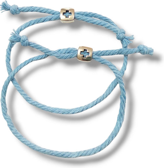 The Art of Beading Christening Charm Bracelet Light Blue 50pcs