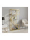Bibliotecă Aylan Golden 100x30x200cm