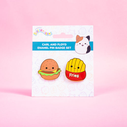 Squishmallows Pin Badges Carl & Floyd 1.5 Inches