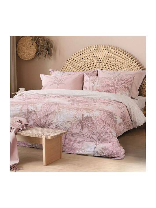 Nima Bettwäsche-Set Überdoppel 220x260cm. Curacao Pink, Salmon 4Stück