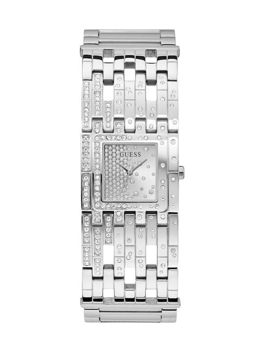 Guess Γυναικείο Ρολόι 22mm Μπαταρίας με Ασημί Μ...