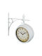 Vintage Wall Clock Double-sided 34 X 35 X 10 Cm White