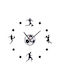 Decorative Wall Clock Diy Football 50 100 Cm 3d Effect Black White