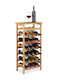Relaxdays Wine Bottle Rack 28 Bottles Bamboo Natural 94 X 47 X 29 Cm