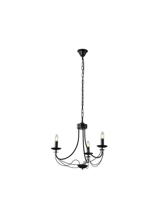 Eurolamp Kronleuchter mit Kristallen Schwarzer