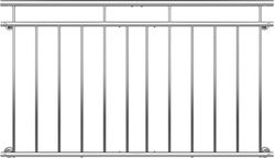 French Balcony Terrace Railing Stainless Steel 90 X 156 Cm