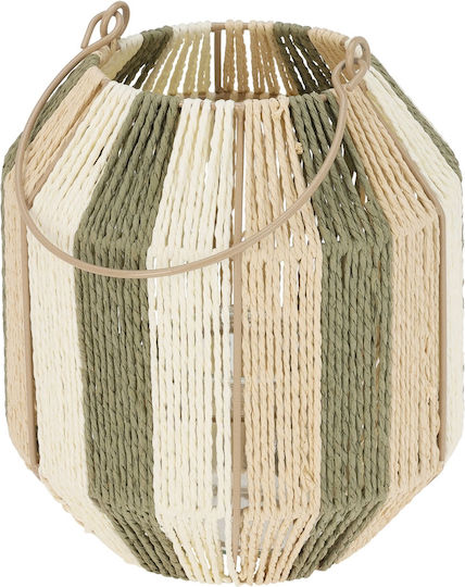 Tabletop Glass Lantern Green 19x19x20cm