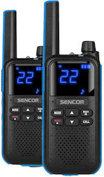 Sencor SMR 700 Walkie Talkie 2W με Μονόχρωμη Οθόνη Σετ 2τμχ Σε Μπλε Χρώμα
