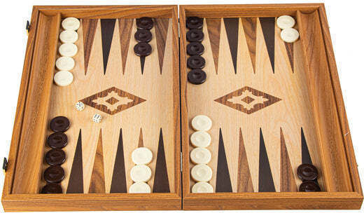 Manopoulos Handmade Backgammon/Chess Wood Case 38x23cm