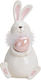 Porzellan-Hase Rosa Ei 20cm