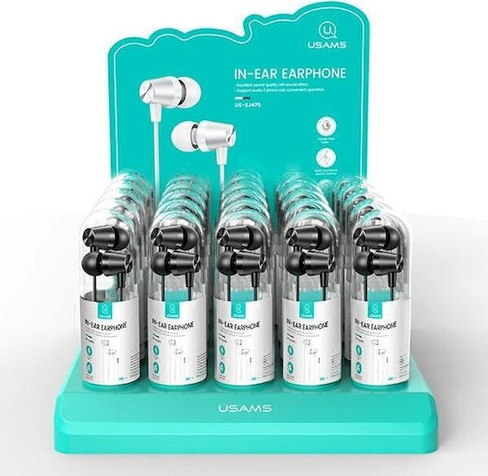 Usams Ep-42 30τμχ In-ear Handsfree Ακουστικά με Βύσμα 3.5mm Μαύρο