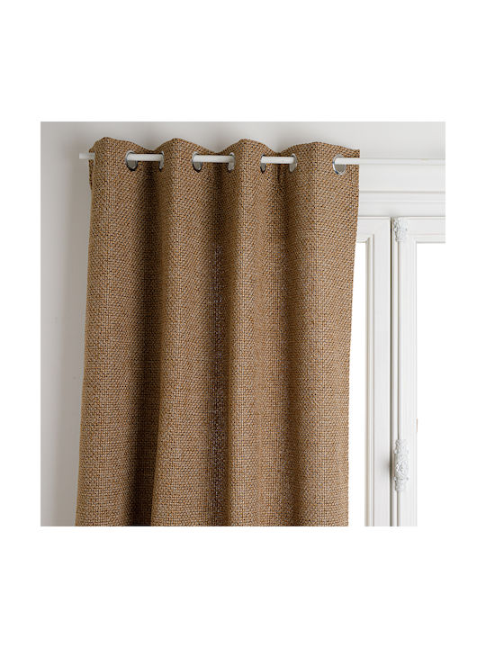 Wild Beige Curtain with Grommets 140x260cm