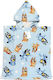 Детско плажно пончо Bluey микрофибърно бързосъхнещо 50x115см Cep2200010389 светло синьо