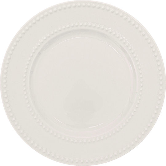 Plate Desert made of Porcelain White with Diameter 19cm