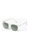 Izipizi Unisex Sunglasses with Transparent Plastic Frame and Green Polarized Lens
