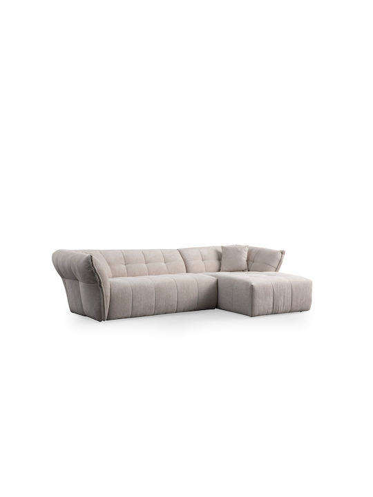 Boxer Γωνιακός Καναπές με Δεξιά Γωνία White 290x165x75εκ.