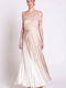 Καλοκαιρινό Maxi Φόρεμα για Γάμο / Βάπτιση Off-Shoulder Χρυσό