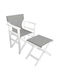 Scaun de regizor Lemn 5247 G 5256 G Gri 2buc 45x40x45cm
