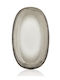 By Bone Serving Platter Oval made of Porcelain Beige 24x14.5cm