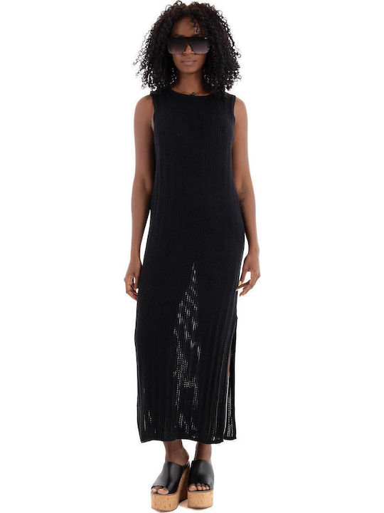 Καλοκαιρινό Maxi Φόρεμα Πλεκτό Black