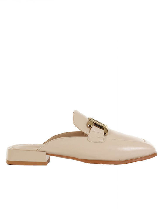 Flat Mules σε Μπεζ Χρώμα