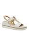 Women's Leather Platform Shoes White