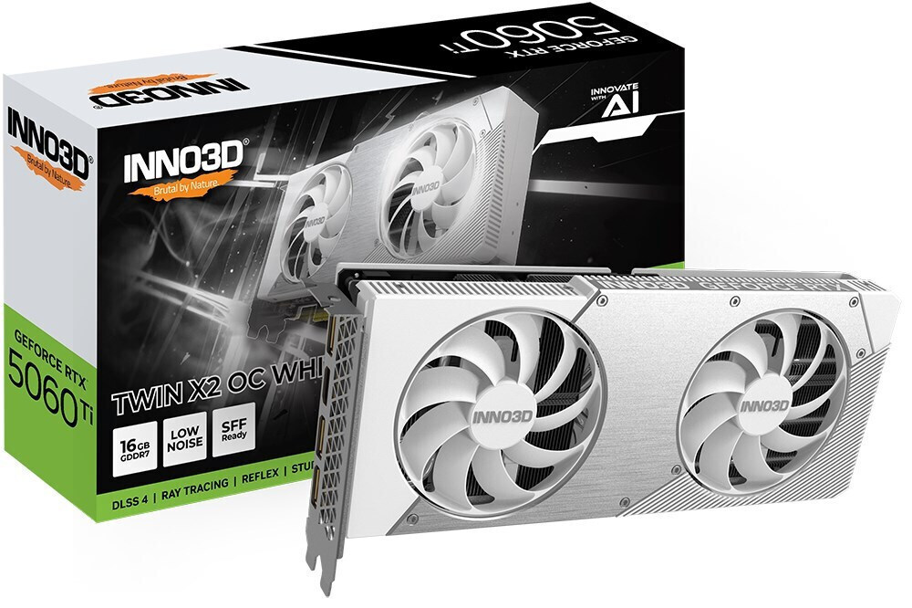 Inno 3D GeForce RTX 5060 Ti 16GB GDDR7 Twin X2 OC White Κάρτα Γραφικών