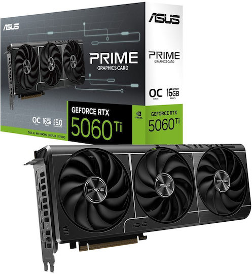 Asus GeForce RTX 5060 Ti 16GB GDDR7 Prime OC Κάρτα Γραφικών